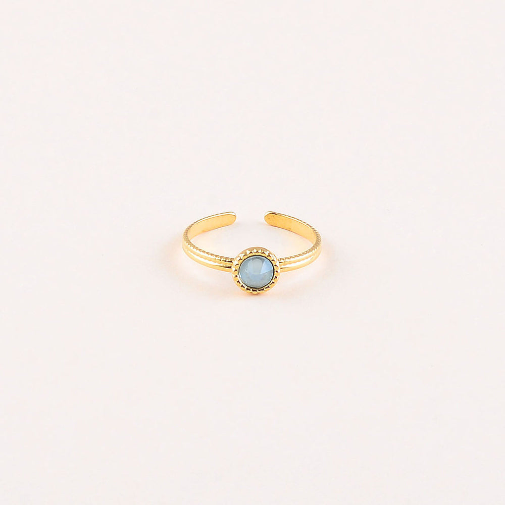 Bague fine ornée de cristaux de Swarovski® - Hauteur de la bague: 2 mm - Dimensions du cristal : 5x5 mm - Agave ignite