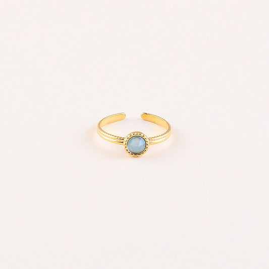 Bague fine ornée de cristaux de Swarovski® - Hauteur de la bague: 2 mm - Dimensions du cristal : 5x5 mm - Agave ignite