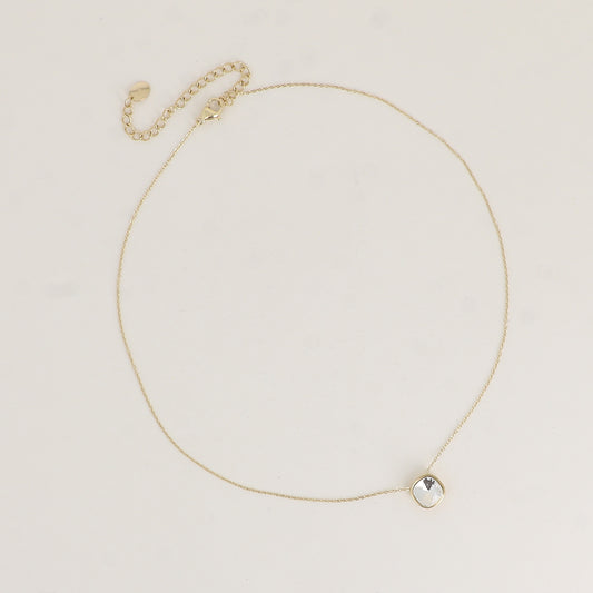 Collier orné de cristal de Swarovski® 8 mm - Longueur de chaîne : 39+5 cm - Diamètre du cristal : 8 mm - Crystal