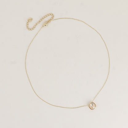 Collier orné de cristal de Swarovski® 8 mm - Longueur de chaîne : 39+5 cm - Diamètre du cristal : 8 mm - Golden shadow