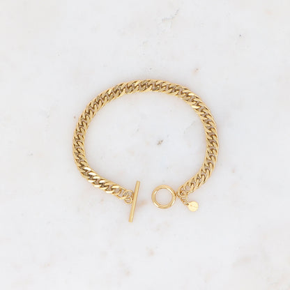 Bracelet en maille avec fermoir en T