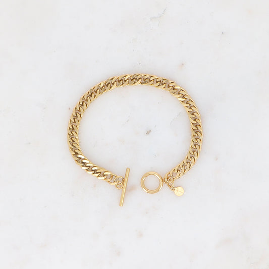 Bracelet en maille avec fermoir en T