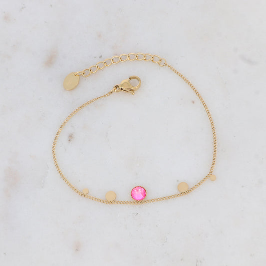 Bracelet - orné de cristaux de Swarovski® PP20 - Electric pink delite - Diamètre du cristal: 0,5 cm