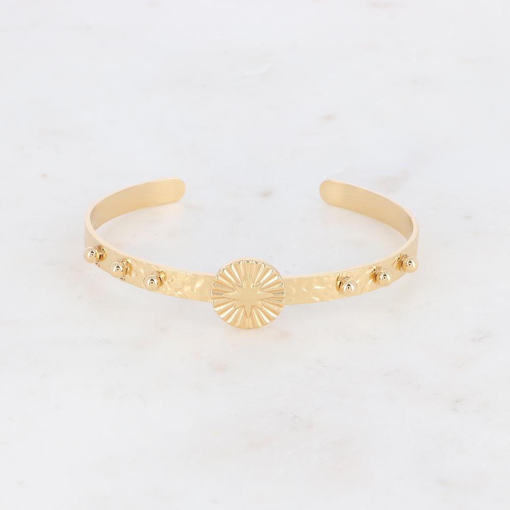 Jonc avec rond étoilé et motifs