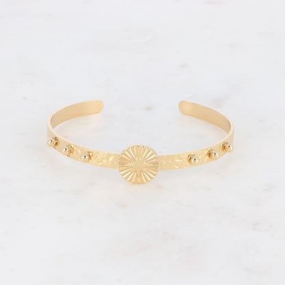 Jonc avec rond étoilé et motifs