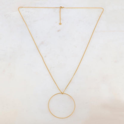 Collier avec pendentif anneau lisse (60+5CM)