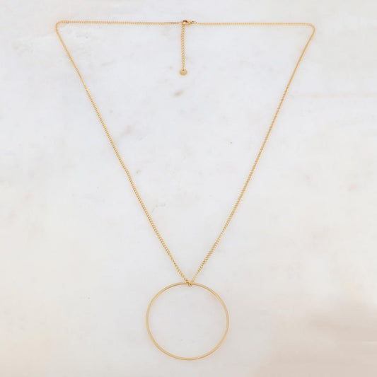 Collier avec pendentif anneau lisse (60+5CM)