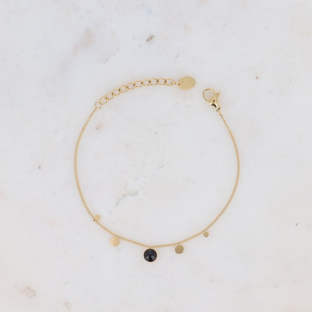 Bracelet - orné de cristaux de Swarovski® PP20 - Jet