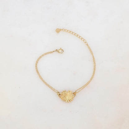 Bracelet 2 rangs avec feuillage