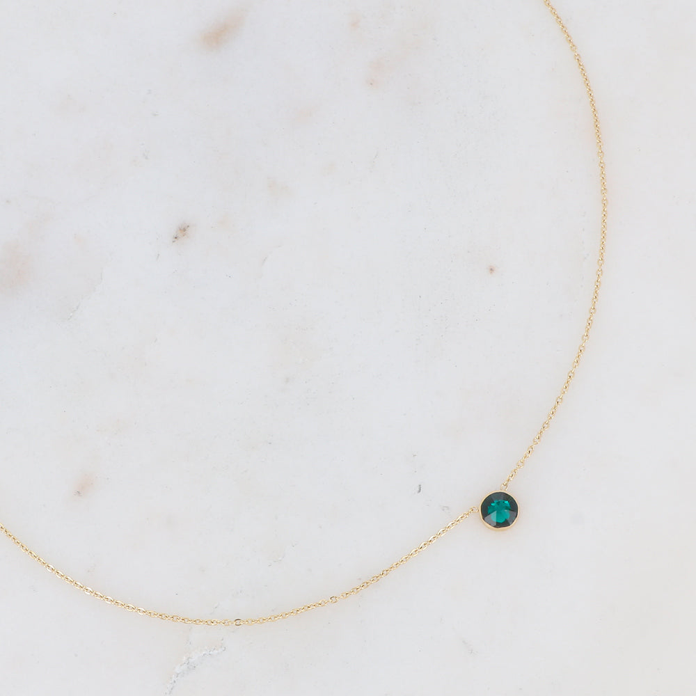 Collier orné de cristal de Swarovski® PP20 - Emerald