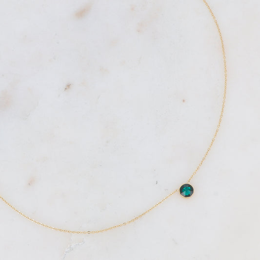 Collier orné de cristal de Swarovski® PP20 - Emerald