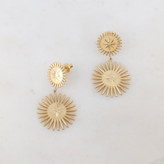 B.O à puce avec 2 soleils et 2 étoiles 2,5 cm x 4,3 cm.