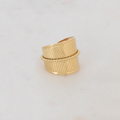 Bague NON REGLABLE avec motif rayé