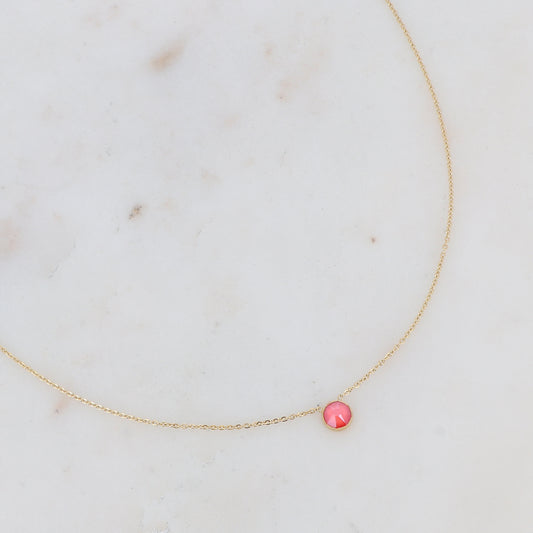 Collier orné de cristal de Swarovski® PP20 - Light coral