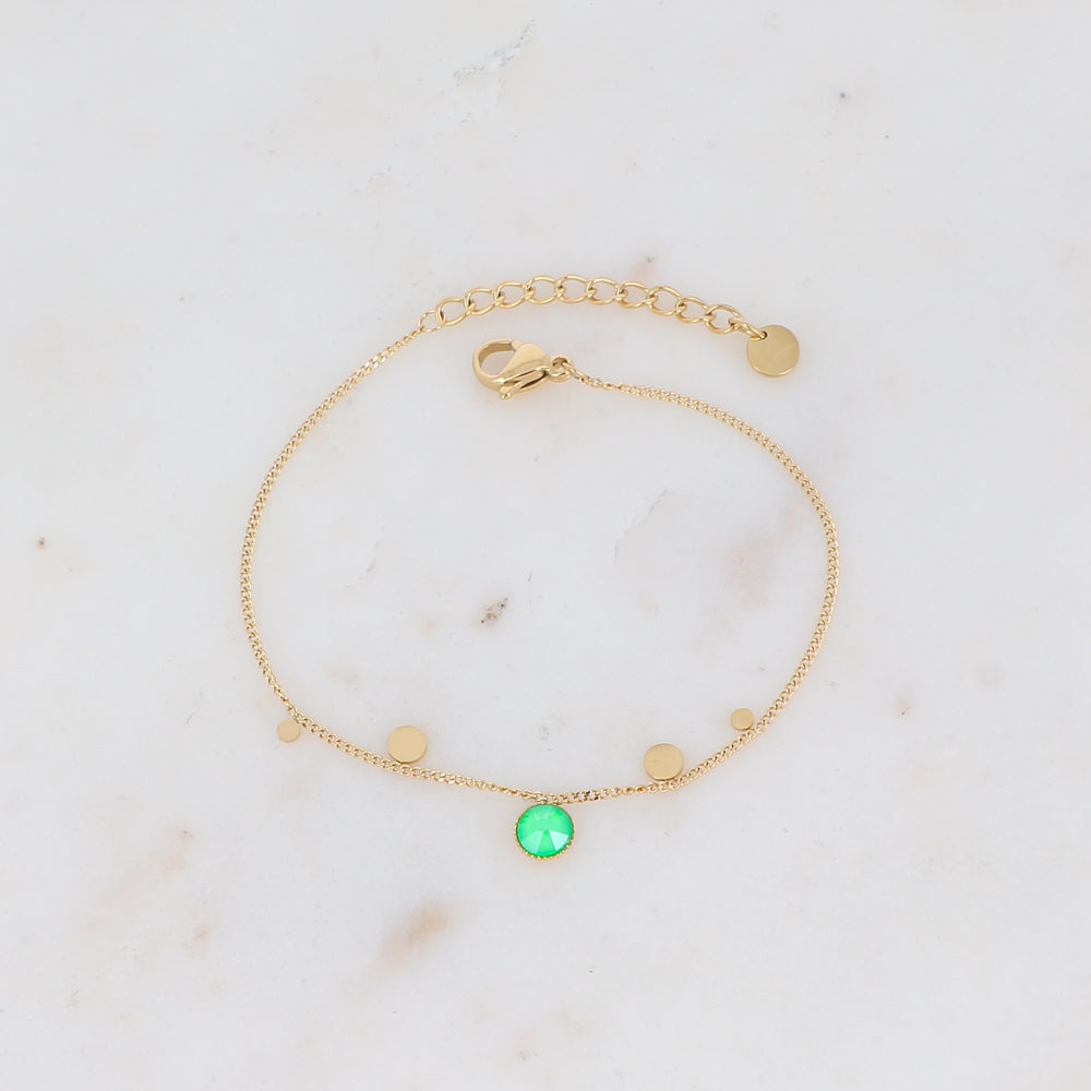 Bracelet - orné de cristaux de Swarovski® PP20 - Electric green - Diamètre du cristal: 0,5 cm