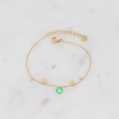 Bracelet - orné de cristaux de Swarovski® PP20 - Electric green - Diamètre du cristal: 0,5 cm