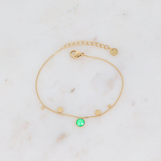 Bracelet - orné de cristaux de Swarovski® PP20 - Electric green - Diamètre du cristal: 0,5 cm