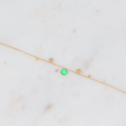 Bracelet - orné de cristaux de Swarovski® PP20 - Electric green - Diamètre du cristal: 0,5 cm