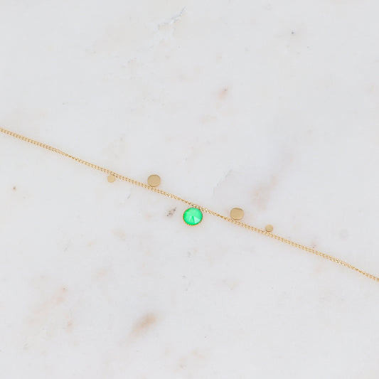 Bracelet - orné de cristaux de Swarovski® PP20 - Electric green - Diamètre du cristal: 0,5 cm