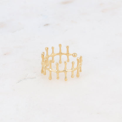Bague en arête de poisson