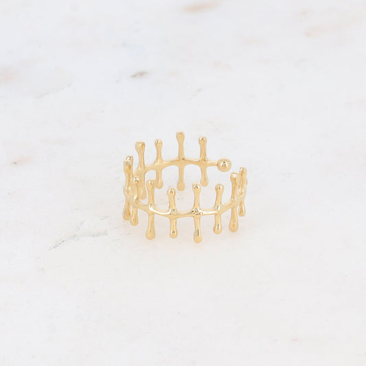 Bague en arête de poisson