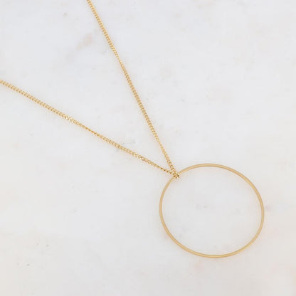 Collier avec pendentif anneau lisse (60+5CM)