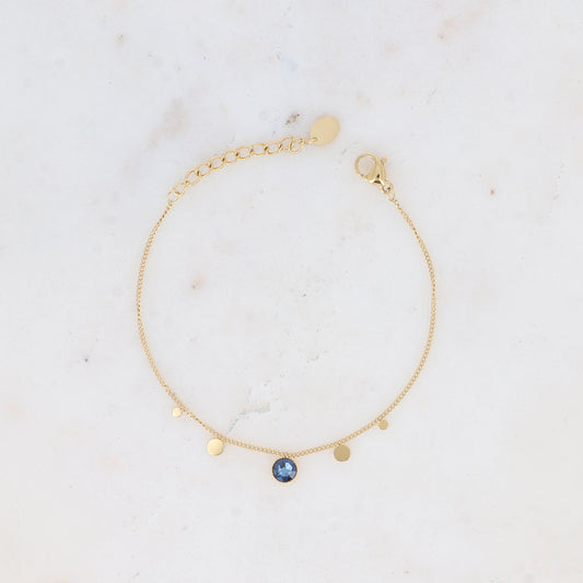 Bracelet - orné de cristaux de Swarovski® PP20 - Denim blue - Diamètre du cristal: 0,5 cm