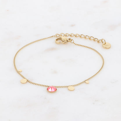 Bracelet - orné de cristaux de Swarovski® PP20 - Light coral