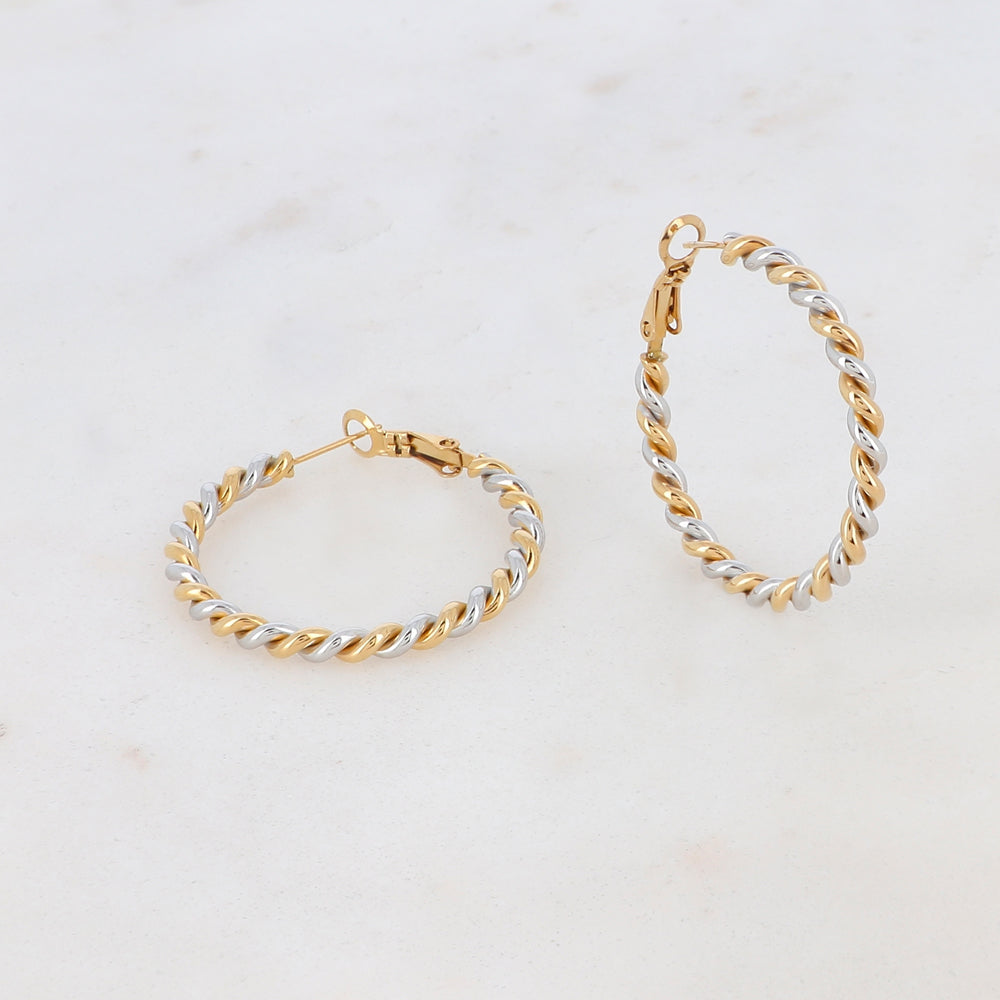 Créoles style torsadé (3.5CM)