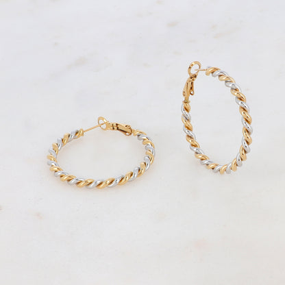 Créoles style torsadé (3.5CM)