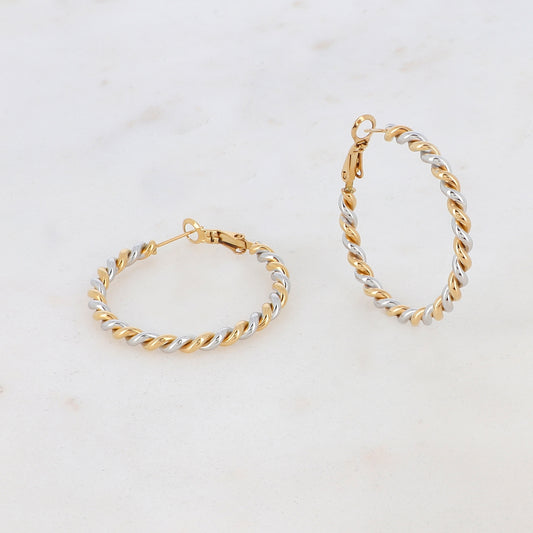 Créoles style torsadé (3.5CM)